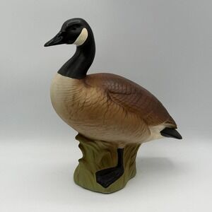 Vintage Canada Goose Figurine Statue Hand Painted Ceramic Wildlife Décor 10"